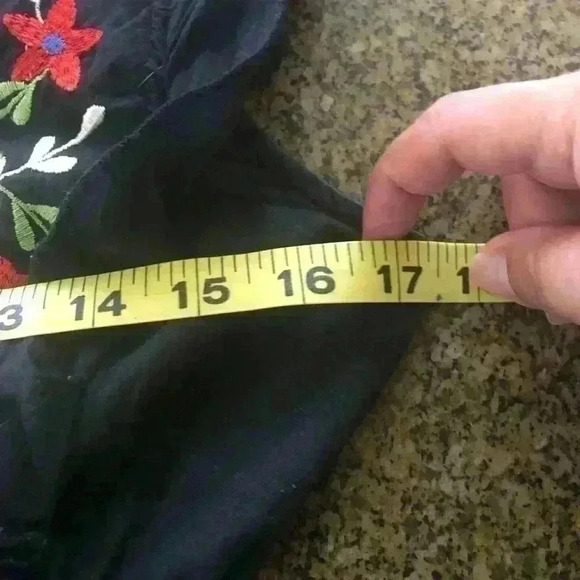 VTG Speed Control New York Black Embroidered Dress Women M - Picture 11 of 12